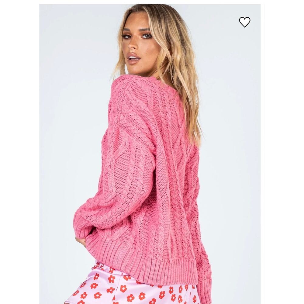 Princess Polly Anaya Oversized Sweater Pink XS/S - Picture 3 of 7